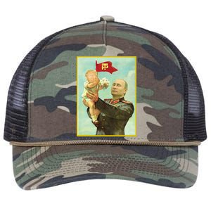 Baby Trump Putin Retro Rope Trucker Hat Cap