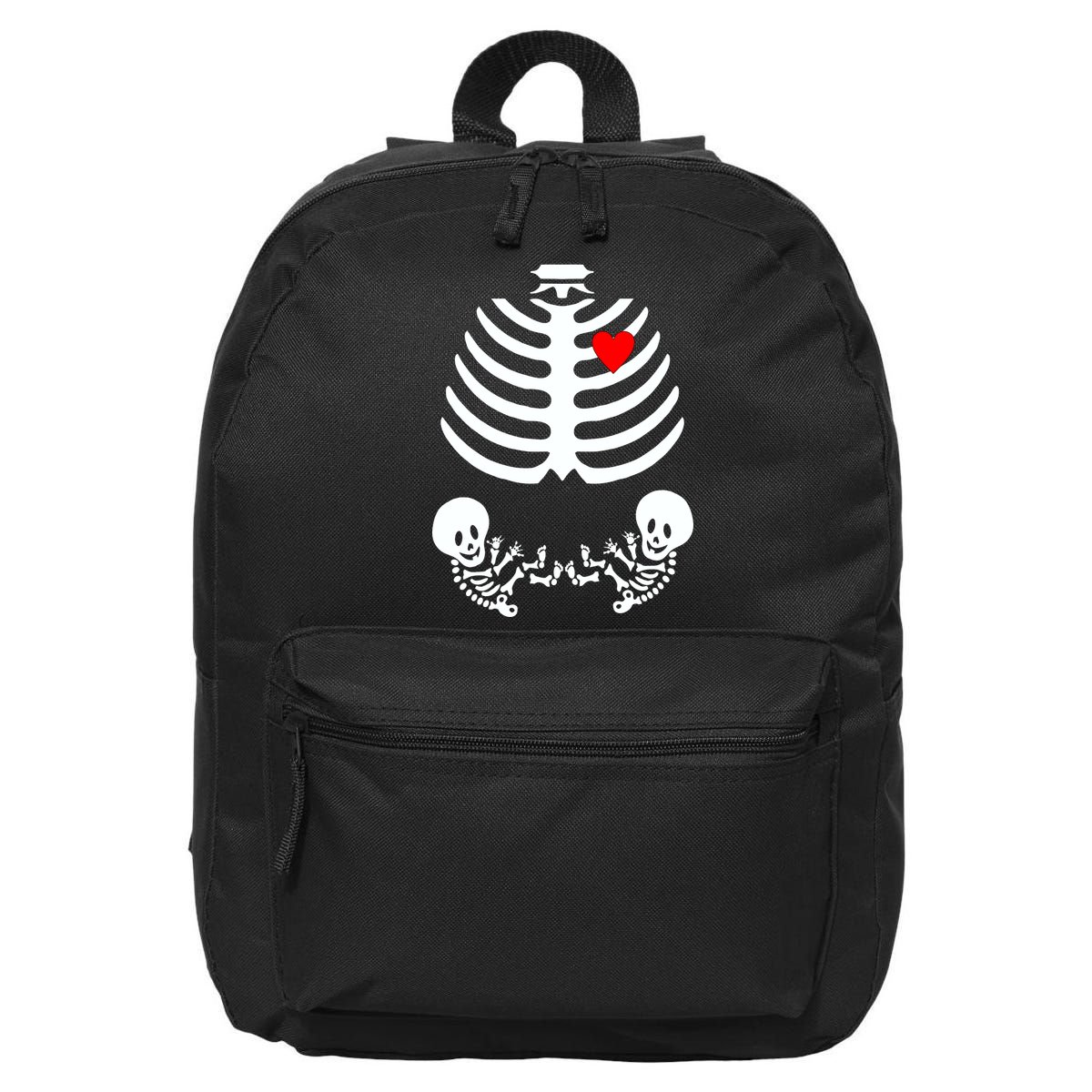 Baby Twins Skeleton Halloween Costume 16 in Basic Backpack