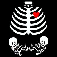 Baby Twins Skeleton Halloween Costume 16 in Basic Backpack
