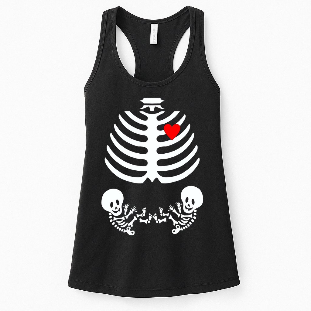 Baby Twins Skeleton Halloween Costume Womens Tank Top