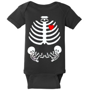 Baby Twins Skeleton Halloween Costume Baby Bodysuit