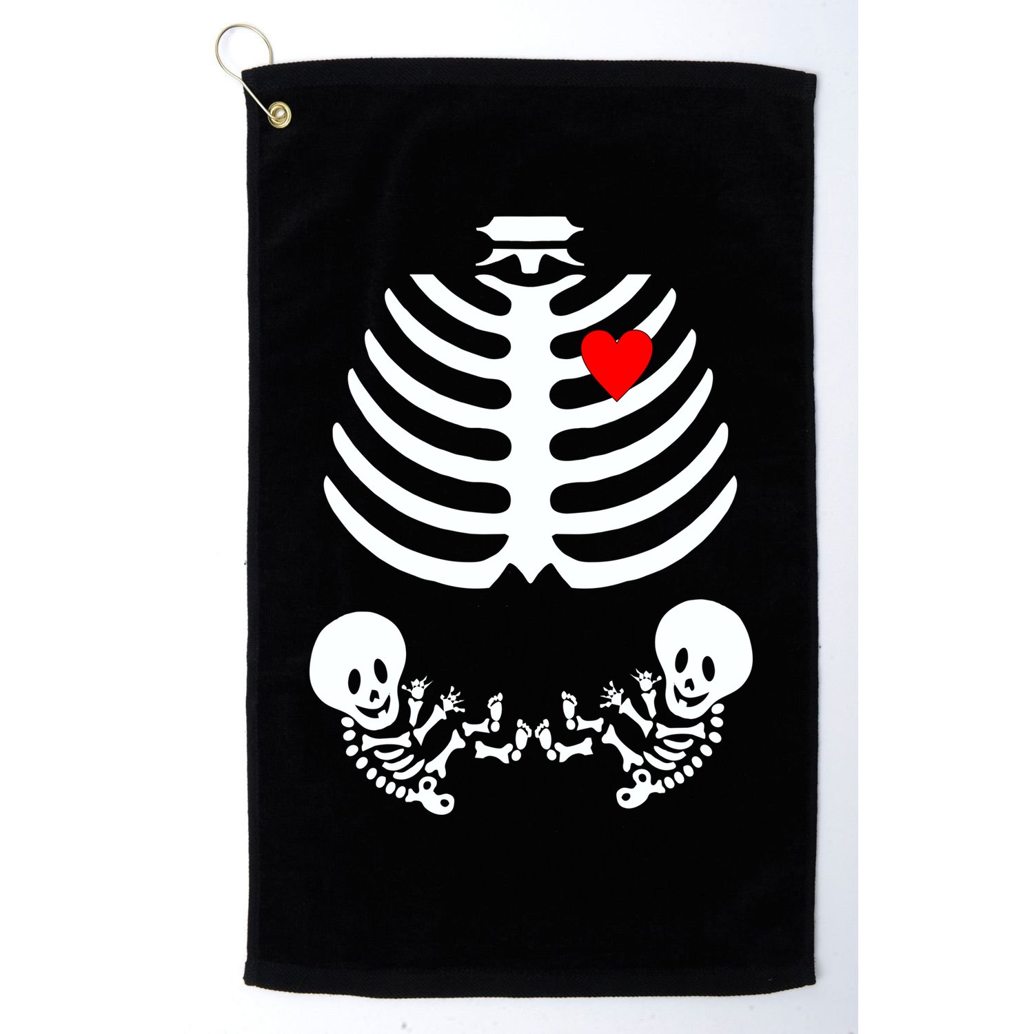 Baby Twins Skeleton Halloween Costume Golf Towel