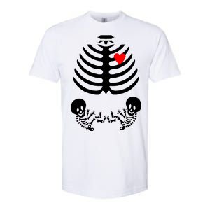 Baby Twins Skeleton Halloween Costume Softstyle® CVC T-Shirt