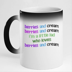 Berries And Cream 11oz Black Color Changing Mug