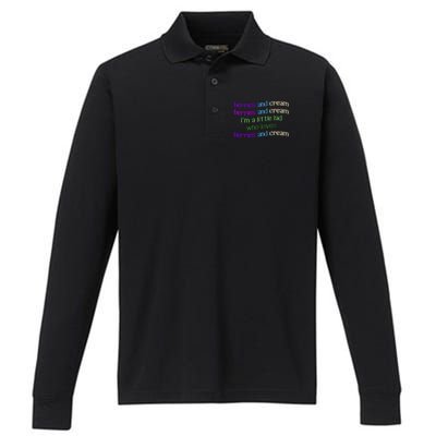 Berries And Cream Performance Long Sleeve Polo