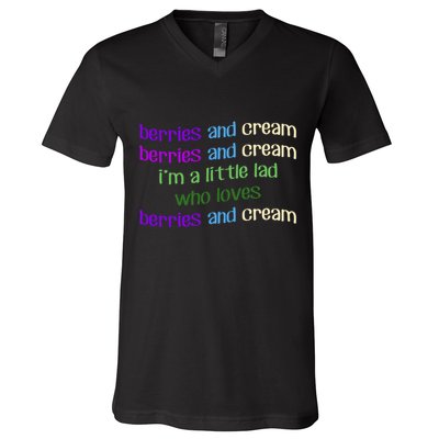 Berries And Cream V-Neck T-Shirt