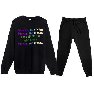 Berries And Cream Premium Crewneck Sweatsuit Set