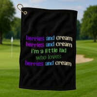 Berries And Cream Golf Towel