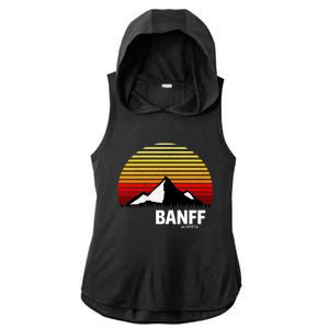 Banff Alberta Canada Rocky Mountain Cute Gift Ladies PosiCharge Tri-Blend Wicking Draft Hoodie Tank