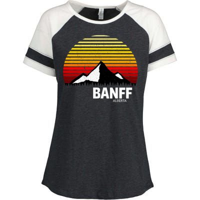 Banff Alberta Canada Rocky Mountain Cute Gift Enza Ladies Jersey Colorblock Tee