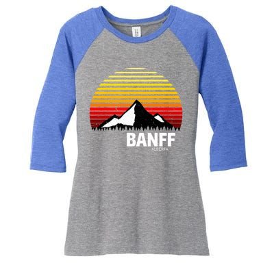 Banff Alberta Canada Rocky Mountain Cute Gift Women's Tri-Blend 3/4-Sleeve Raglan Shirt