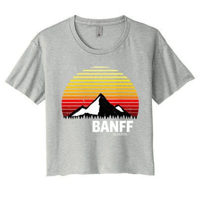 Banff Alberta Canada Rocky Mountain Cute Gift Women's Crop Top Tee