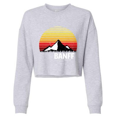 Banff Alberta Canada Rocky Mountain Cute Gift Cropped Pullover Crew