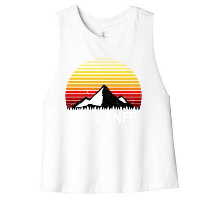 Banff Alberta Canada Rocky Mountain Cute Gift Women's Racerback Cropped Tank