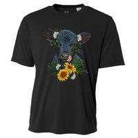 Black Angus Calf Cow Farm Animals Farmer Cow Farming Cooling Performance Crew T-Shirt