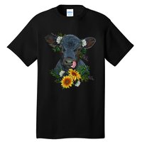 Black Angus Calf Cow Farm Animals Farmer Cow Farming Tall T-Shirt