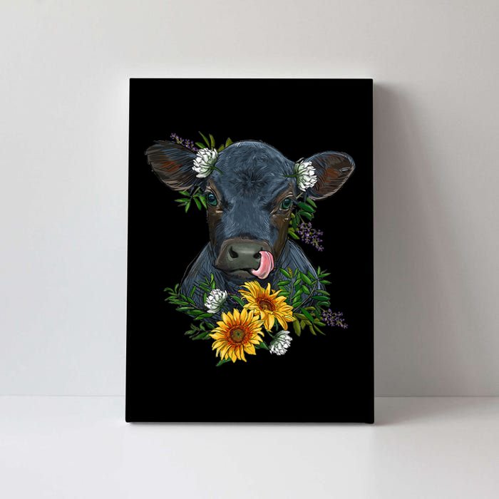 Black Angus Calf Cow Farm Animals Farmer Cow Farming Canvas