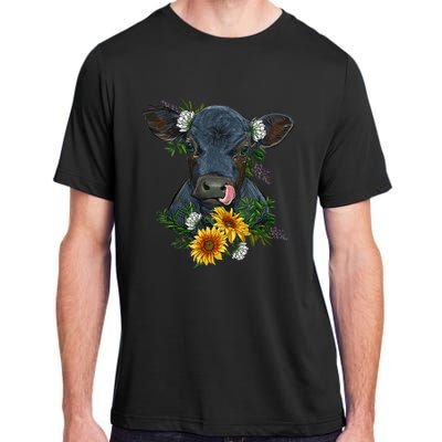 Black Angus Calf Cow Farm Animals Farmer Cow Farming Adult ChromaSoft Performance T-Shirt