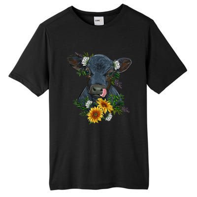 Black Angus Calf Cow Farm Animals Farmer Cow Farming Tall Fusion ChromaSoft Performance T-Shirt