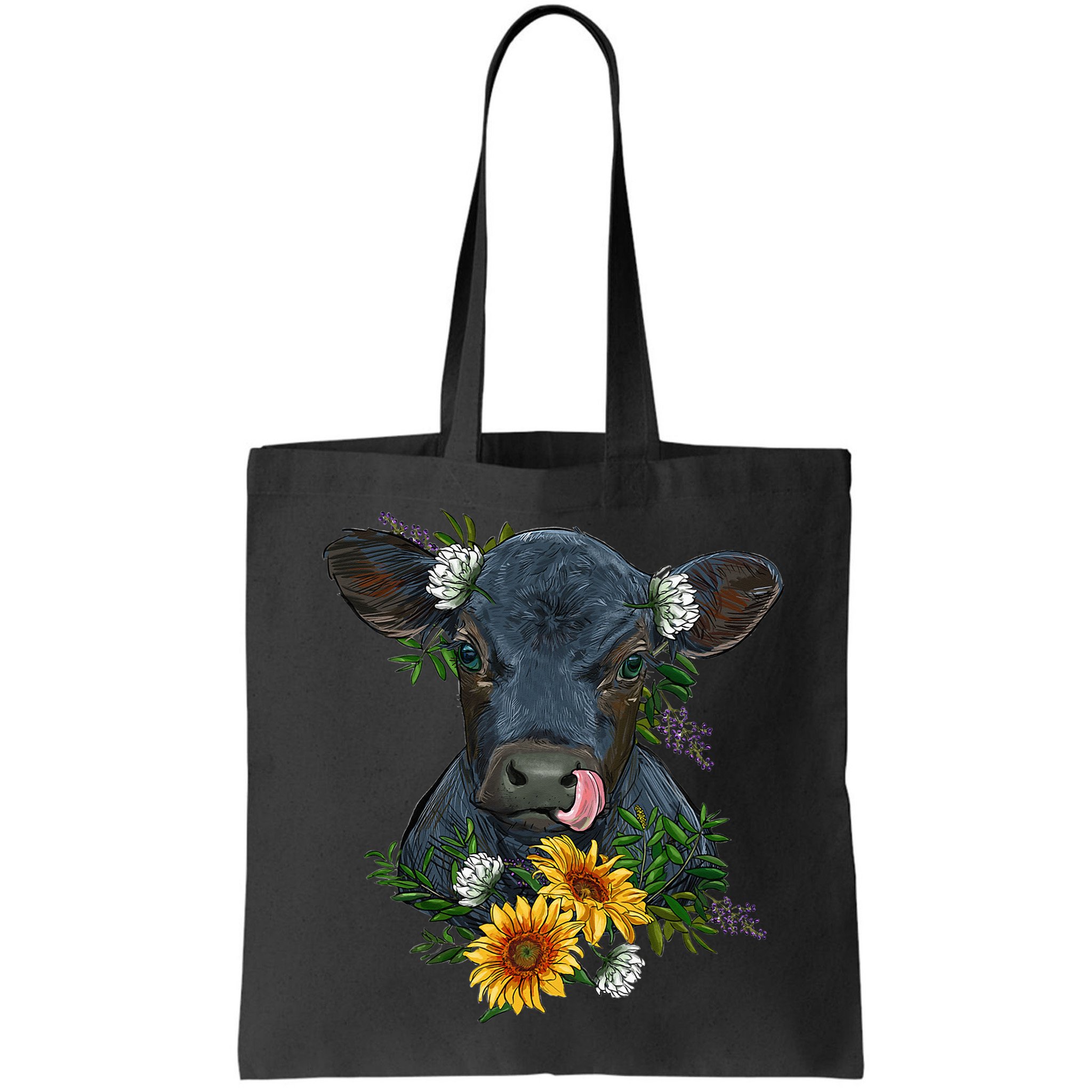 Black Angus Calf Cow Farm Animals Farmer Cow Farming Bag