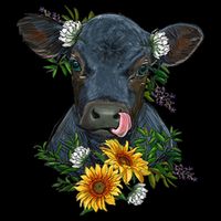 Black Angus Calf Cow Farm Animals Farmer Cow Farming Bag