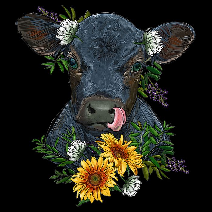 Black Angus Calf Cow Farm Animals Farmer Cow Farming Bag