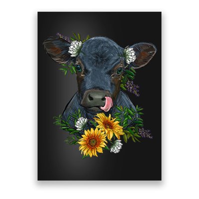 Black Angus Calf Cow Farm Animals Farmer Cow Farming Poster