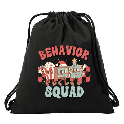 Behavioral Analyst Christmas Behavior Squad Aba Therapist Drawstring Bag
