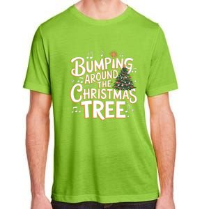 Bumping Around Christmas Tree Funny Christmas Pregnant Gift Adult ChromaSoft Performance T-Shirt