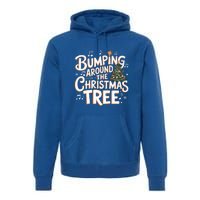 Bumping Around Christmas Tree Funny Christmas Pregnant Gift Premium Hoodie