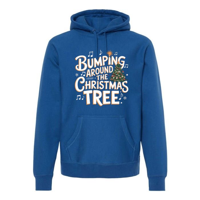 Bumping Around Christmas Tree Funny Christmas Pregnant Gift Premium Hoodie