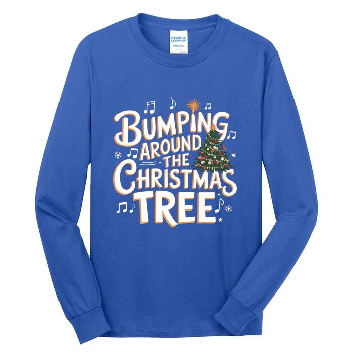 Bumping Around Christmas Tree Funny Christmas Pregnant Gift Tall Long Sleeve T-Shirt