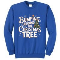 Bumping Around Christmas Tree Funny Christmas Pregnant Gift Tall Sweatshirt