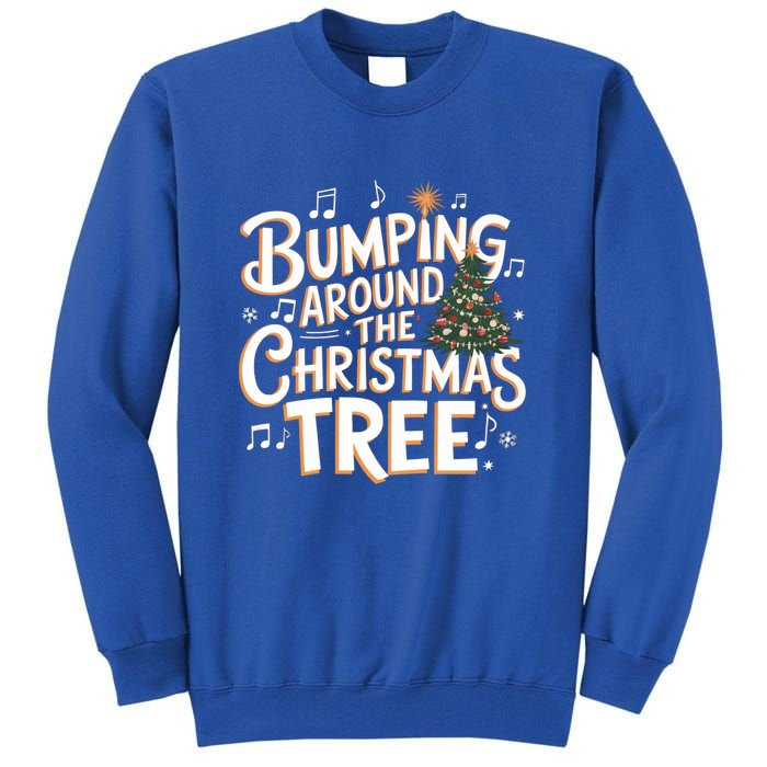 Bumping Around Christmas Tree Funny Christmas Pregnant Gift Tall Sweatshirt