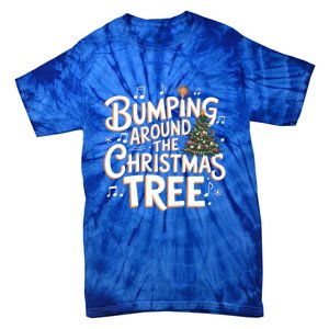 Bumping Around Christmas Tree Funny Christmas Pregnant Gift Tie-Dye T-Shirt