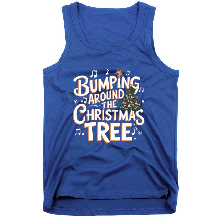 Bumping Around Christmas Tree Funny Christmas Pregnant Gift Tank Top