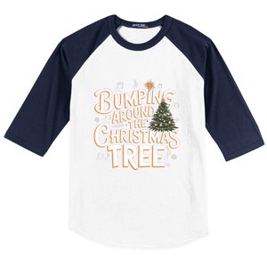 Bumping Around Christmas Tree Funny Christmas Pregnant Gift Baseball Sleeve Shirt