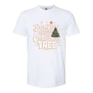 Bumping Around Christmas Tree Funny Christmas Pregnant Gift Softstyle CVC T-Shirt