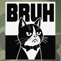 Bruh Angry Cat Funny Antisocial Hillarious Message Sarcasm Legacy Tie Dye Trucker Hat