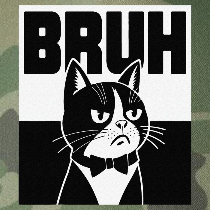 Bruh Angry Cat Funny Antisocial Hillarious Message Sarcasm Legacy Tie Dye Trucker Hat