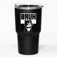 Bruh Angry Cat Funny Antisocial Hillarious Message Sarcasm Tumbler