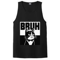 Bruh Angry Cat Funny Antisocial Hillarious Message Sarcasm PosiCharge Competitor Tank