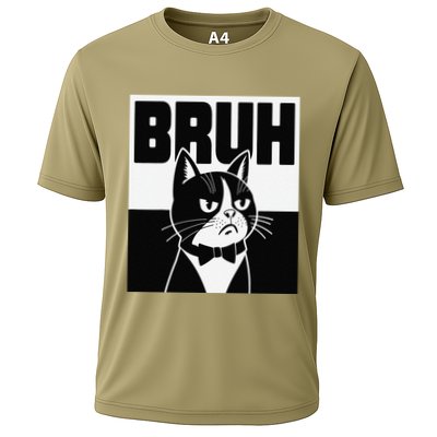 Bruh Angry Cat Funny Antisocial Hillarious Message Sarcasm Performance Shirt