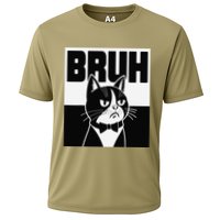 Bruh Angry Cat Funny Antisocial Hillarious Message Sarcasm Performance Shirt