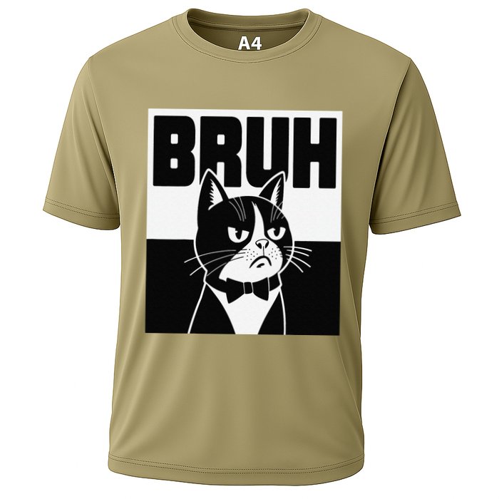 Bruh Angry Cat Funny Antisocial Hillarious Message Sarcasm Performance Shirt