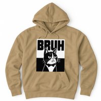 Bruh Angry Cat Funny Antisocial Hillarious Message Sarcasm Hoodie