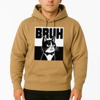 Bruh Angry Cat Funny Antisocial Hillarious Message Sarcasm Hoodie