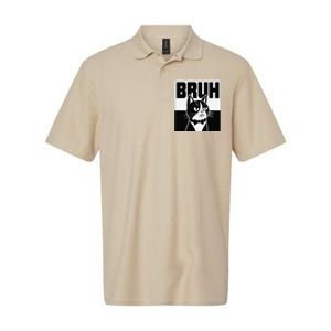 Bruh Angry Cat Funny Antisocial Hillarious Message Sarcasm Softstyle Adult Sport Polo