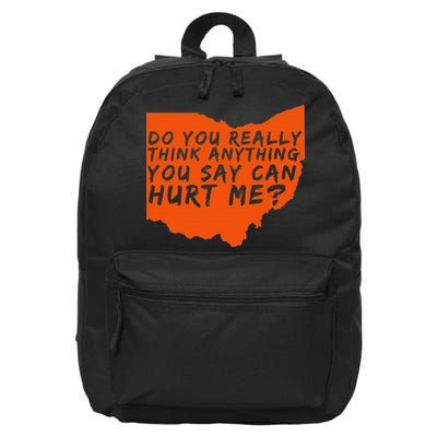 Being A Cleveland Fan Funny Sports 16 in Basic Backpack