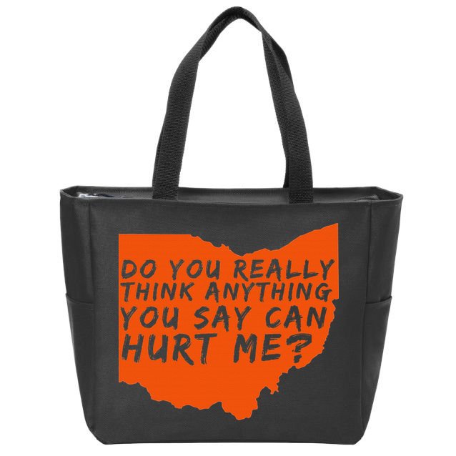 Being A Cleveland Fan Funny Sports Zip Tote Bag